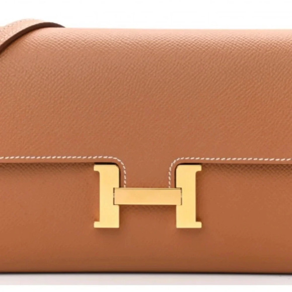 HERMES EPSOM CONSTANCE LONG WALLET TO GO 
GOLD - Picture 1 of 16